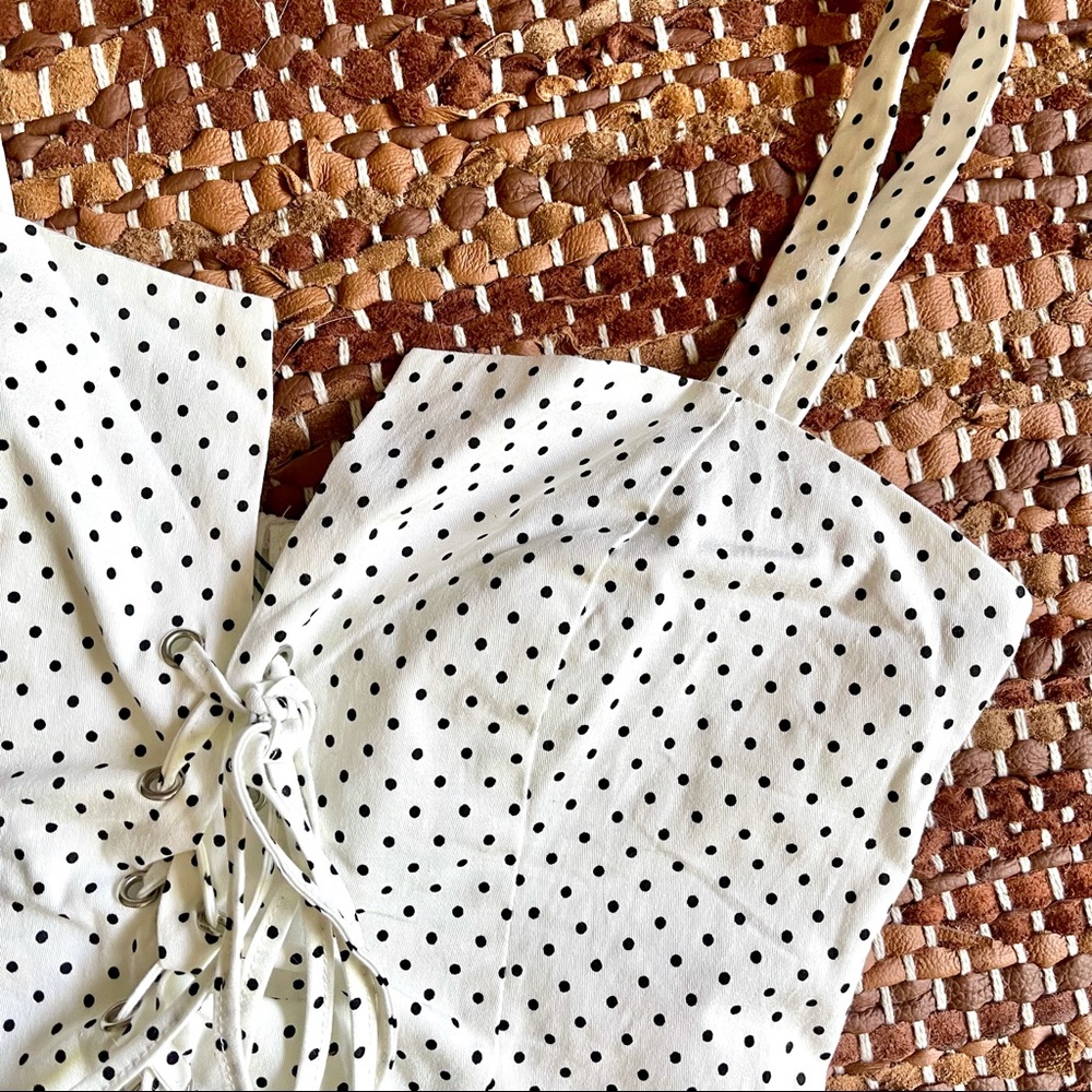 ⚫️⚪️ Polka Dot Corset Tank Top ⚪️⚫️